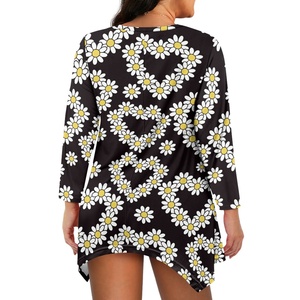 Top personalizzati <span class=keywords><strong>taglie</strong></span> <span class=keywords><strong>forti</strong></span> per donna a maniche 3/4 con Top <span class=keywords><strong>tunica</strong></span> larghi abiti da donna con scollo a V irregolare Top e gonna - Product Image 6