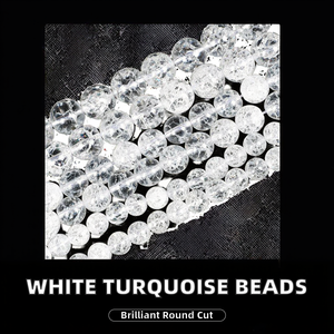 Cuentas de Cuarzo Blanco Natural con Corte Brillante, Fornituras para Joyería, Pulsera al por Mayor, Piedra Preciosa Ojo de Gato Tratada con Radiación 4mm/6mm/8mm - Product Image 2