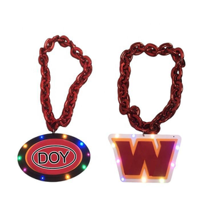 سلاسل بلاستيك Abs لامعة كبيرة الحجم للبيع بالجملة مخصصة بشعار كبير من Eva مضيئة بحروف فوم قلادة ميدالية لمحبي الرياضة - Product Image 2