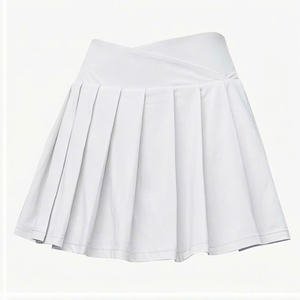 Jupes de golf pour femmes sur mesure en gros, service d'usine OEM ODM, mini-jupe plissée taille haute à séchage rapide avec broderie de marque privée - Product Image 1