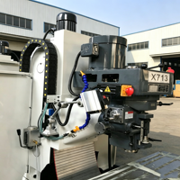 Nouvelle fraiseuse verticale X713 de moyenne capacité, corps en fonte épaisse, structure stable, broche ISO40, 5 CV, pour découpe de métaux lourds sur de longues périodes