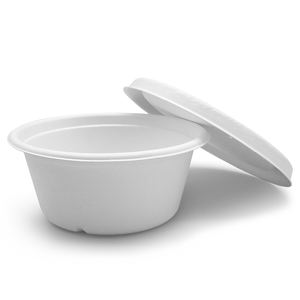 Tazón Desechable <span class=keywords><strong>BIOPACK</strong></span> de 500 ml, 100% Biodegradable y Compostable, Hecho de Fibra de Bagazo de Caña de Azúcar, Resistente al Agua y a la Grasa, Apto para Alimentos - Product Image 1
