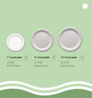 Plaque jetable biodégradable ronde en bambou Oasis 10 \"