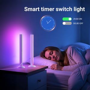 Lampe de table gaming moderne LED RGBIC USB DC5V 2025, lumières d'ambiance TV nocturnes, activée par la voix, télécommande, décoration de chambre, vente chaude - Product Image 4