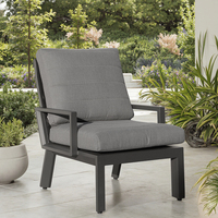 OSMEN Amalfi Canapé simple de salon en aluminium moderne en textylène pour meubles de jardin d'extérieur