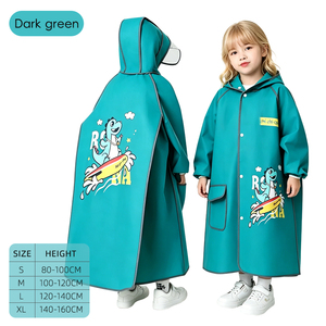 Imperméable pour filles, écologique et durable, en EVA épaissi, avec boucle à pression, bord élargi, coupe-vent et respirant - Product Image 6