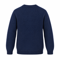 Pull en tricot personnalisé avec drapeau américain 320 pour hommes, col rond, marque privée OEM, pull jacquard personnalisé, fabricant