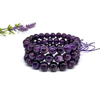 Prix usine vente bracelet charoite violet 8mm 10mm bracelet charoite en pierres précieuses polies pour cadeau