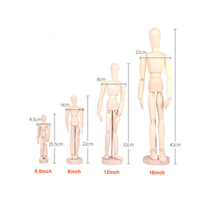 Bview 미술 용품 아티스트 드로잉 나무 인체 5.5 인치 키 큰 나무 마네킹 아티스트 스탠드와 Manikin - Product Image 4