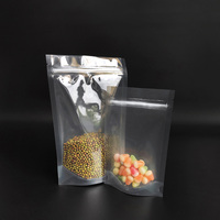 16x26 cm Transparent Stockage Stand up Pouch Zip Lock clair En Plastique Emballage Sac Snack Alimentaire Fond Gousset Sacs