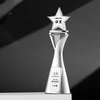 Trophée personnalisé en métal or, argent, cuivre, trophée en cristal personnalisé