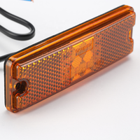 Feux latéraux de camion de dégagement d'ambre de rectangle de 12V 24V approbation de la CEE feux de position latéraux LED lumière de remorque de camion