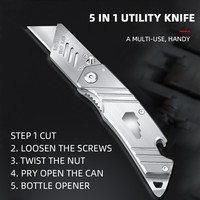 DEWO DW86 Pro couteau utilitaire pliant Portable épaissi tout acier argent étanche porte-couteau antirouille survie en plein air