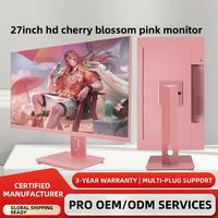 Écran d'ordinateur de bureau 27 pouces IPS 165Hz couleur macaron rose, haute définition, protection des yeux, pour interface, pour usage professionnel