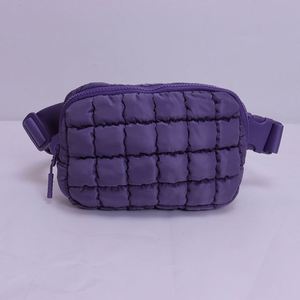 กระเป๋าคาดเอวแบบควิลท์ลายตัวอักษรหลากสี ไนลอนกันน้ำ สายปรับได้ ใช้ได้ทั้งชายและหญิง สะพายข้างหรือคาดเอว สำหรับฤดูหนาว - Product Image 4