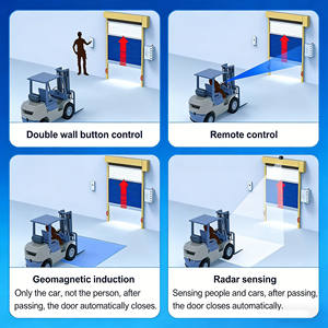 Porte enroulable à <span class=keywords><strong>fermeture</strong></span> éclair en PVC pour intérieur, flexible et facile à installer pour les entrepôts frigorifiques, les ateliers et les zones propres - Product Image 5
