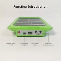 Kit d'éclairage solaire mini rechargeable par USB avec ampoules LED et panneaux solaires pour jardin et bureau, indice de protection IP65