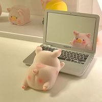 Mini Espejo Portátil Plegable Lanson Creative para Computadora Portátil, Espejo de Maquillaje para Apple