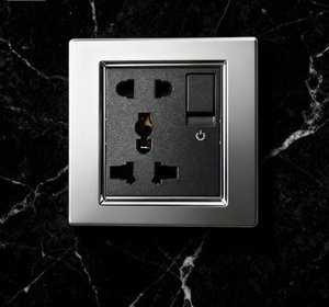 Prise commutée universelle MGA avec indicateur Acier inoxydable de qualité 304 Cuivre argenté Fer ignifuge PC SPCC - Product Image 5