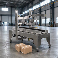 Machine de scellage de cartons entièrement automatique en acier inoxydable Goldtec GTF-AT5050G avec système de pliage de rabats et de collage de ruban adhésif
