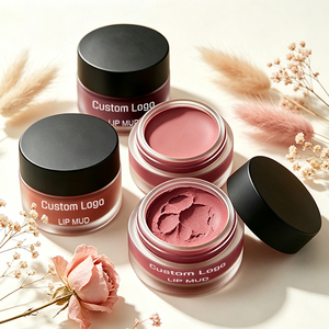 Fango Labbra Maquillaje Labial Multiusos: Colorete y Tinte Labial con Efecto Soft Focus, Tamaño Viaje, Arcilla Labial en Tarro, Acabado Mate Rojo Marrón Rosa - Product Image 1