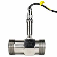 Débitmètre à turbine liquide pour la mesure du carburant, de l'eau circulante et de l'huile, capteur de débit d'eau en acier inoxydable