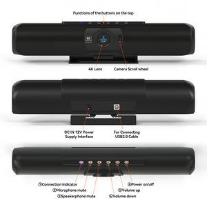 Ba trong một Camera hội nghị video 4K hệ thống hội nghị video Webcam 4K HD tích hợp loa ngoài và micrô - Product Image 6