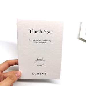 도매 크리 에이 티브 비즈니스 작은 인사말 카드 인쇄 아이 미니 감사 종이 카드 엽서 사용자 정의 로고 - Product Image 1