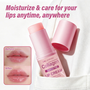 Baume à lèvres hydratant naturel, stick hydratant naturel et biologique pour les lèvres sèches et gercées, soin réparateur et nourrissant, baume à lèvres au collagène - Product Image 1