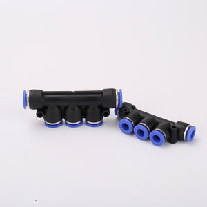 K-Type Pneumatic <b>Quick</b>-Connect Plastic Tubing Fittings Five-Way <b>Connectors</b> (Outer Diameter) PK4 PK6 PK8 PK10 PK12 - Product Image 1