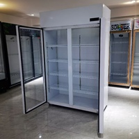 Réfrigérateur vertical commercial 850L à 2 portes, refroidissement direct et par air, dégivrage automatique, haute qualité, pour boissons