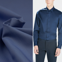 Tissu en microfibre de polyester modal uni, respirant et biologique, en stock, pour chemises