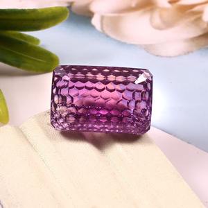 Améthyste violette à facettes en nid d'abeille sculptée en pierre naturelle meilleure taille pour la fabrication de bijoux belles pierres précieuses en vrac - Product Image 1
