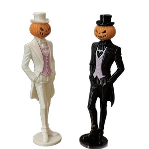 Nouvel ensemble d'Halloween transfrontalier imprimé en 3D en PLA, sculpture de gentleman citrouille minimaliste moderne, ornement, cadeau de vacances pour garçons - Product Image 4