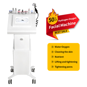 เครื่องทำทรีทเมนต์หน้าไฮโดรเจนออกซิเจนแบบมัลติฟังก์ชั่นแนวตั้ง 9 หัว พร้อมฟังก์ชั่นทำความสะอาดผิวด้วยฟองขนาดเล็ก, การนำสารอัลตราโซนิกเข้าสู่ผิว และยกกระชับใบหน้า - Product Image 2
