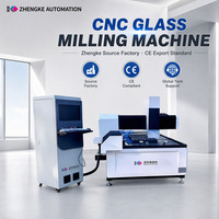 Machine de fraisage automatique du verre, centre d'usinage du verre CNC, machine de fraisage du verre CNC