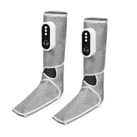 Masseur de mollets pas cher, appareil de massage des pieds et des jambes à compression d'air avec chaleur, soulagement de la douleur, bottes de massage des cuisses, chaussures