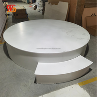 Plateforme circulaire en PVC de haute qualité pour mariage, scène de mariage ronde en acrylique blanche pour banquet