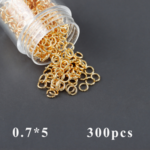 M484 20 gam/gói đồ trang sức phát hiện thành phần, không phai Nickel miễn phí Vòng chia vòng 18K mạ vàng mở nhảy Nhẫn - Product Image 6