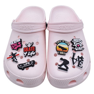 Breloques décoratives en PVC souple pour <span class=keywords><strong>sabots</strong></span> de skateboard, boucles en caoutchouc, accessoires unisexes pour chaussures de plage, accessoires e-commerce - Product Image 3