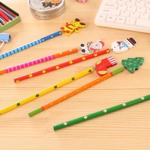 <b>Personalised</b> Cute Custom Christmas Pattern Basswood Wooden Hb/2H Lead Hardness Children's School Use Standard Pencils - Product Image 3