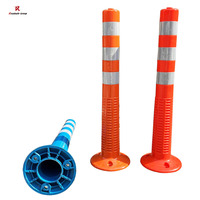 750mm Flexible Sécurité Post Delineator Sécurité routière PU Traffic Bollard Traffic Warning Products