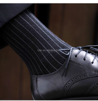 Nouvelle venue anti odeur coton rayé robe socken homme d'affaires respirant équipage chaussettes
