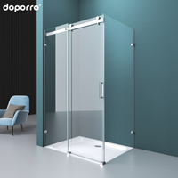 Cabine de douche en verre trempé simple, cabine de douche avec charnière
