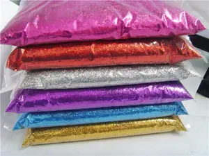 All'ingrosso all'ingrosso pacchetto di sacchetti da 1kg a forma di Glitter Vegan Shimmer pigmento artigianale Glitter in polvere per feste e decorazioni natalizie
