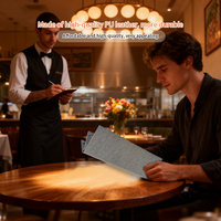 Carpeta de 4 Anillos de Alta Calidad en Cuero PU Blanco o Negro, Guía de Servicios para Hoteles y Restaurantes de Yimi Suppliers