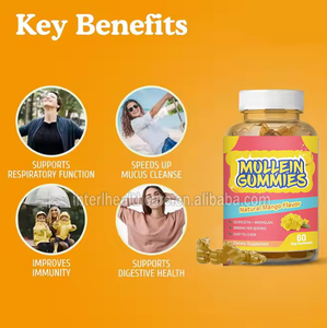 Extracto de Mullein orgánico Verbascum Gummy 2000mg Salud pulmonar respiratoria y soporte inmunológico Gomitas de hoja de Mullein - Product Image 4