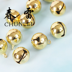 Cascabel de imitación de oro galvanizado de hierro de 18mm para collar de animales y decoración navideña - Product Image 1