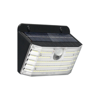 Lampe murale solaire étanche tout-en-un avec panneau solaire, capteur de mouvement PIR, lampe LED pour porche avant, garage, villa, cour