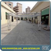Estructura de armazón de tubo de marco de escenario de aluminio barato para altavoces line array